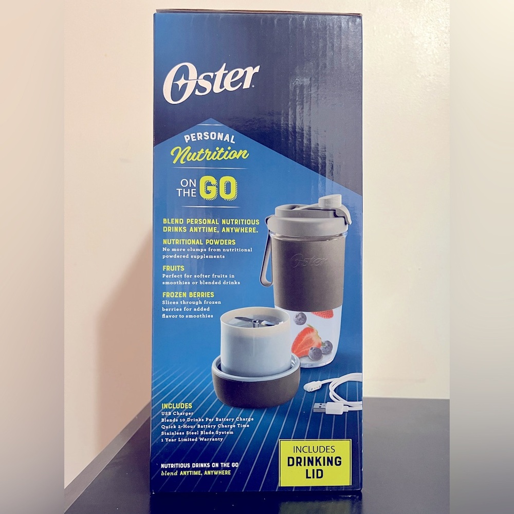 🍇Oster Blend Active Portable Blender,Drinking Lid,USB Chargeable Personal…
